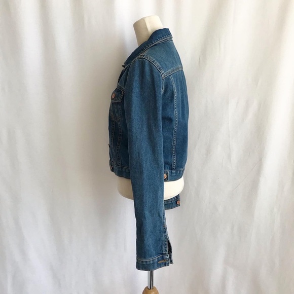 Topshop Moto Blue Denim Jacket Size 4 - Picture 7 of 11